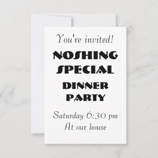 NOSHING SPECIAL Party Einladung - Anpassbar (Vorderseite)
