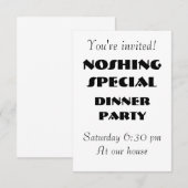 NOSHING SPECIAL Party Einladung - Anpassbar (Vorne/Hinten)