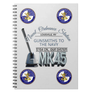 NOSL Mk45 Gun Spiral Notebook Notizblock