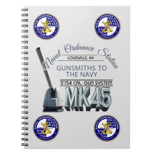 NOSL Mk45 Gun Spiral Notebook Notizblock (Vorderseite)