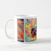 NOSTALGIA '30s BOY PEDAL CAR U.S.A. MAP THEME Kaffeetasse (Links)