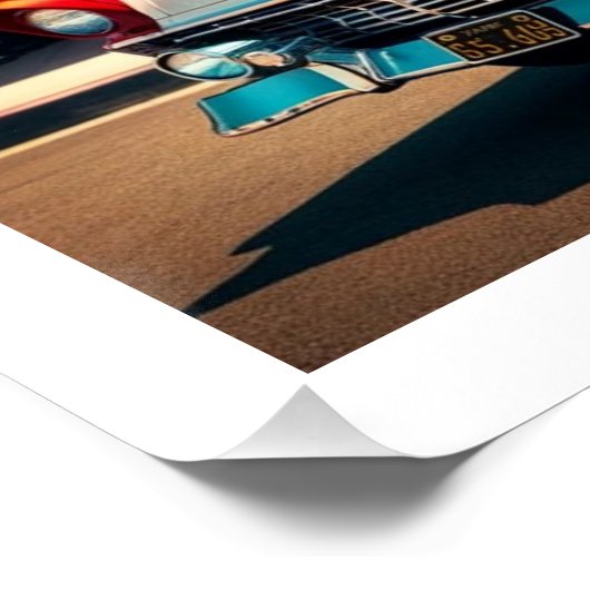 Nostalgia Chevy und Diner Poster (Ecke)