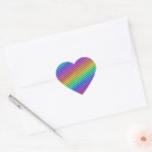 nostalgic arcade stripe :  Herz-Aufkleber (Umschlag)