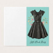 Nostalgic Beauty Little Black Dress LBD Blank (Außenseite Aufgefaltet)