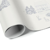 Nostalgic Blue Christmas  Geschenkpapier (Rolleneckpunkt)