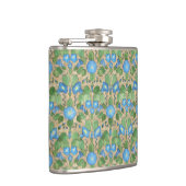 Nostalgic Blue Morning Glory Hip Flask Flachmann (Rechts)