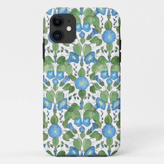 Nostalgic Blue Morning Glory Iphone 5/5s Fall Case-Mate iPhone Hülle (Rückseite)