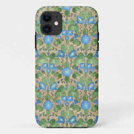 Nostalgic Blue Morning Glory Iphone 5/5s Fall Case-Mate iPhone Hülle (Rückseite)