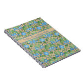 Nostalgic Blue Morning Glory Spiral Notebook Notizblock (Rechte Seite)