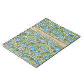 Nostalgic Blue Morning Glory Spiral Notebook Notizblock (Linke Seite)