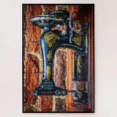 Nostalgic Blue Sewing Machine Puzzle (Vertikal)