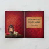 Nostalgic Candlelit Tree Christmas Card Feiertagskarte (Innenseite)