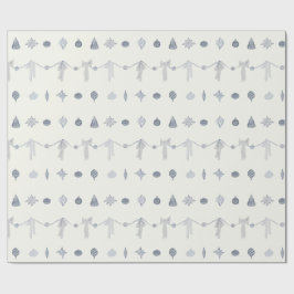 Nostalgic Christmas Ornament Stripe Wrapping Paper Geschenkpapier