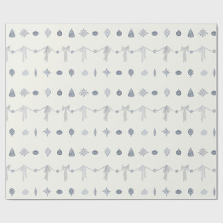 Nostalgic Christmas Ornament Stripe Wrapping Paper Geschenkpapier