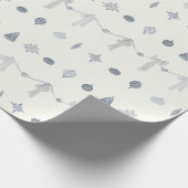 Nostalgic Christmas Ornament Stripe Wrapping Paper Geschenkpapier (Ecke)