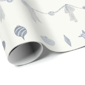 Nostalgic Christmas Ornament Stripe Wrapping Paper Geschenkpapier (Rolleneckpunkt)