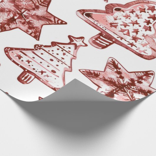 Nostalgic Christmas Red Geschenkpapier (Ecke)