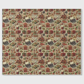 Nostalgic Christmas Wrapping Paper for Grandfather Geschenkpapier (Flach)