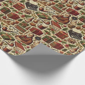 Nostalgic Christmas Wrapping Paper for Grandfather Geschenkpapier (Ecke)