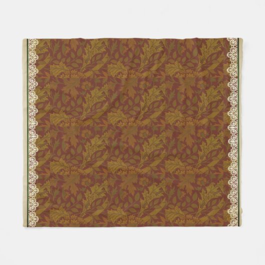 Nostalgic Classic William Morris Gold Holiday Fleecedecke (Vorderseite (Horizontal))
