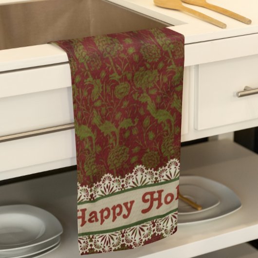 Nostalgic Classic William Morris Gold Holiday Geschirrtuch