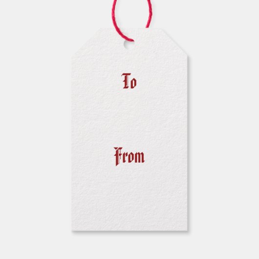 Nostalgic Classic William Morris Red Holiday Geschenkanhänger (Rückseite)