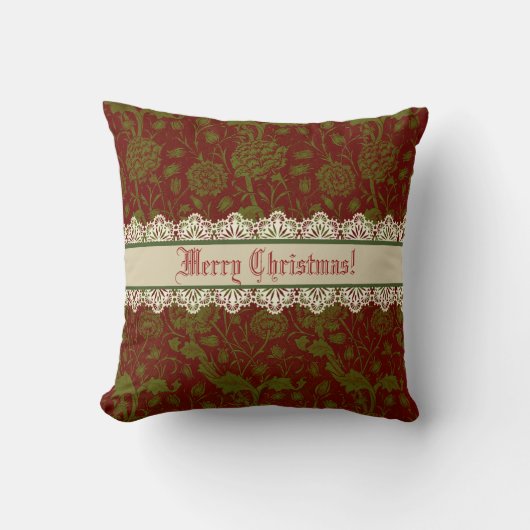 Nostalgic Classic William Morris Red Holiday Kissen (Vorderseite)