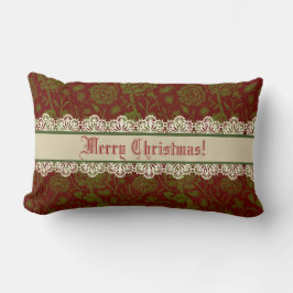 Nostalgic Classic William Morris Red Holiday Lendenkissen