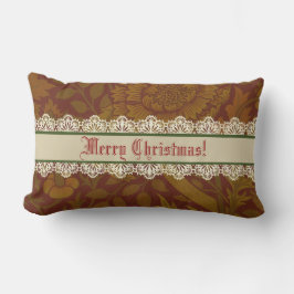 Nostalgic Classic William Morris Red Holiday Lendenkissen