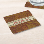 Nostalgic Classic William Morris Red Holiday Rechteckiger Pappuntersetzer (angewinkelt)