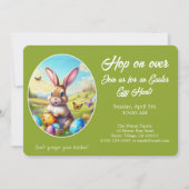 Nostalgic Easter Bunny in Spring Meadow -  Einladung (Vorderseite)