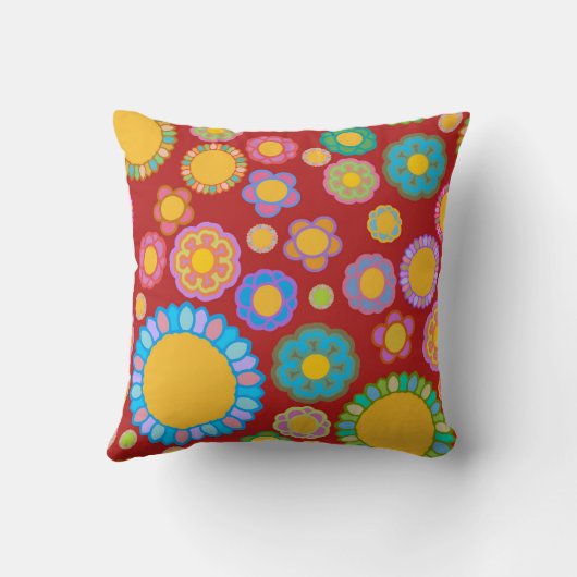 Nostalgic Flora Red Kissen (Rückseite)