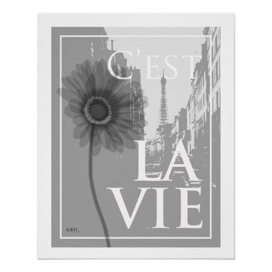nostalgic flower art -gerbera- poster (Vorderseite)