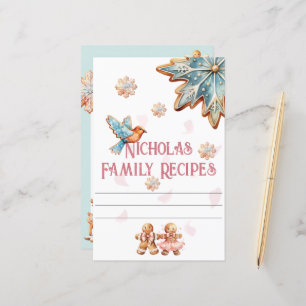 Nostalgic Gingerbrot Family Rezept Book Namplate