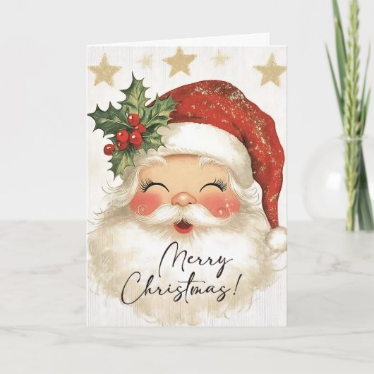 Nostalgic Gold Stars Frohe Weihnachten Weihnachten (Vorderseite)