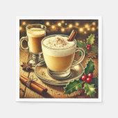 Nostalgic Holiday Beverage Eggnog Latte Découpage Serviette (Vorderseite)