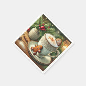 Nostalgic Holiday Hot Milk & Gingerbread Découpage Serviette (Ecke)