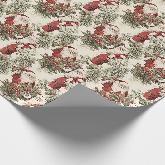 Nostalgic Holly & Ivy Santa Geschenkpapier (Ecke)
