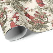 Nostalgic Holly & Ivy Santa Geschenkpapier (Rolleneckpunkt)
