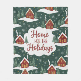 Nostalgic Home for the Holidays Cozy Christmas Fleecedecke