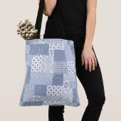 Nostalgic Indigo Blue White Imitats Patchwork Patt Tasche (Von Nahem)
