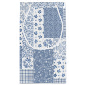 Nostalgic Indigo Imitats Patchwork Kleine Geschenk Kleine Geschenktüte (Rückseite)