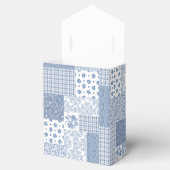 Nostalgic Indigo Imitats Patchwork Zelt-Gesichtsbo Geschenkschachtel (Geöffnet)