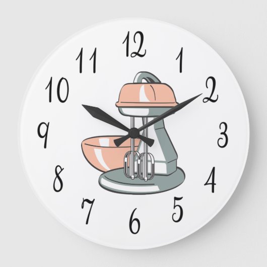 Nostalgic Kitchen Mixer Große Wanduhr (Vorderseite)
