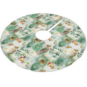 Nostalgic Kitschmas Polyester Weihnachtsbaumdecke (Schrägansicht)