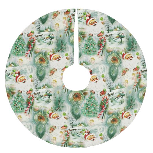 Nostalgic Kitschmas Polyester Weihnachtsbaumdecke (Vorderseite)