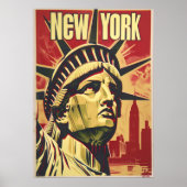 Nostalgic New York Travel Poster (Vorne)