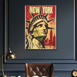 Nostalgic New York Travel Poster