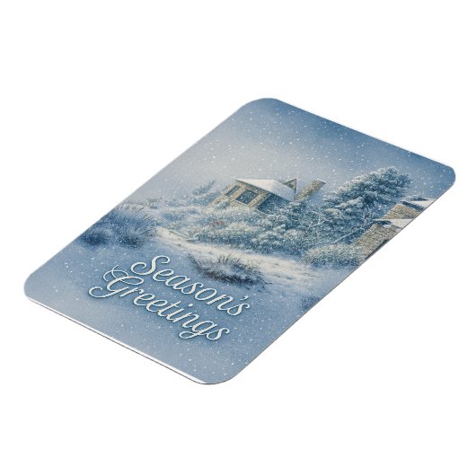 Nostalgic North Rim Lodge Winter Scenery Magnet (Linke Seite)
