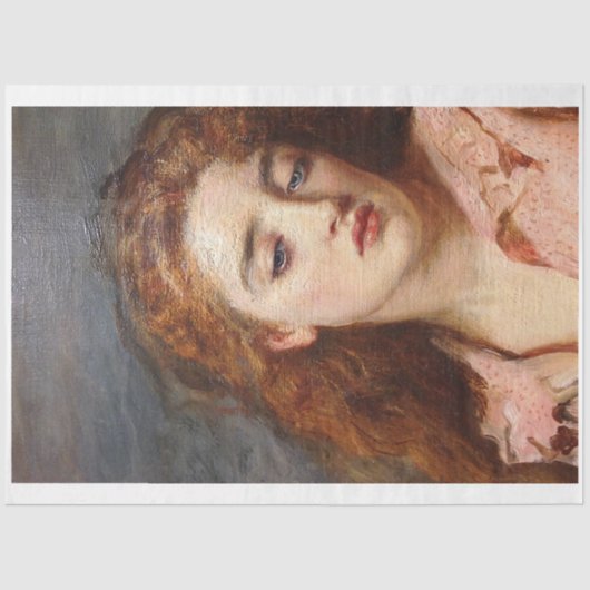 Nostalgic Redhead Girl Tissue Paper Seidenpapier (Vorderseite)